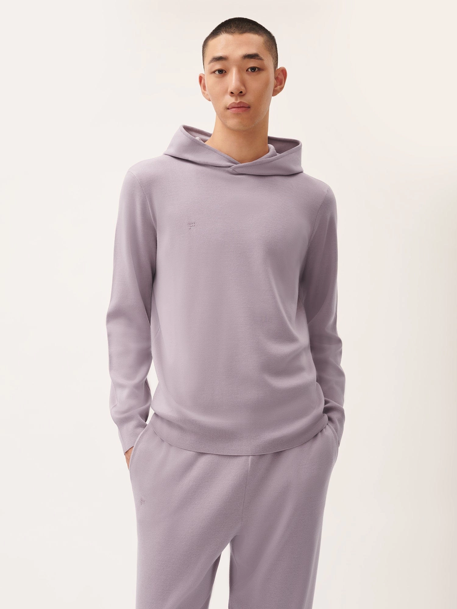 Mens DNA Regenerative Merino Wool Hoodie—raisin purple
