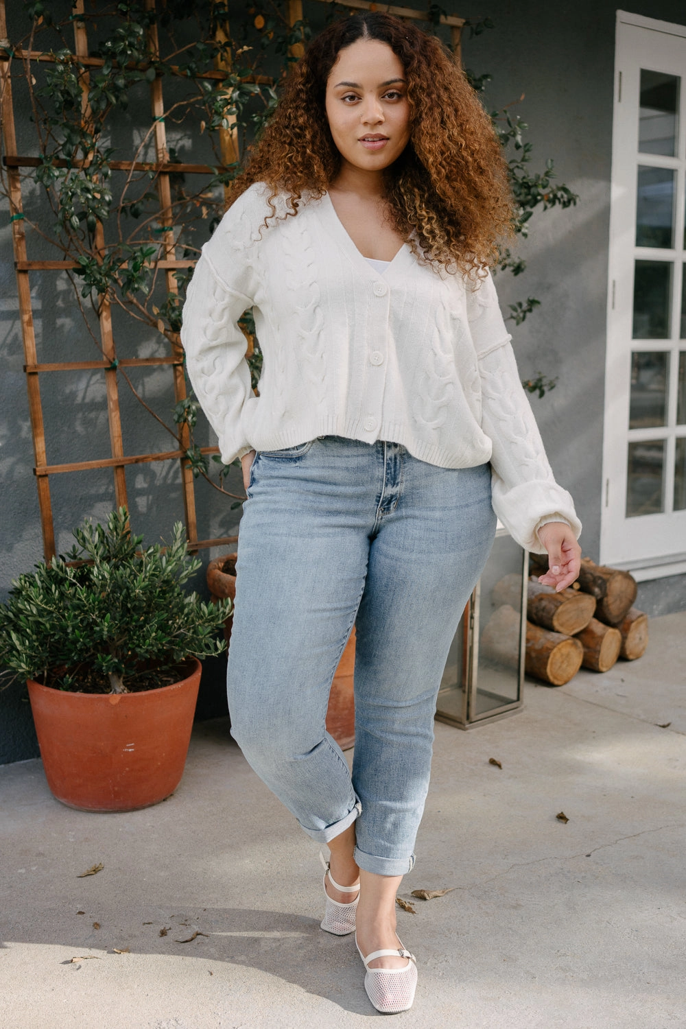 Michelle Vintage Wash Boyfriend Jeans - PLUS
