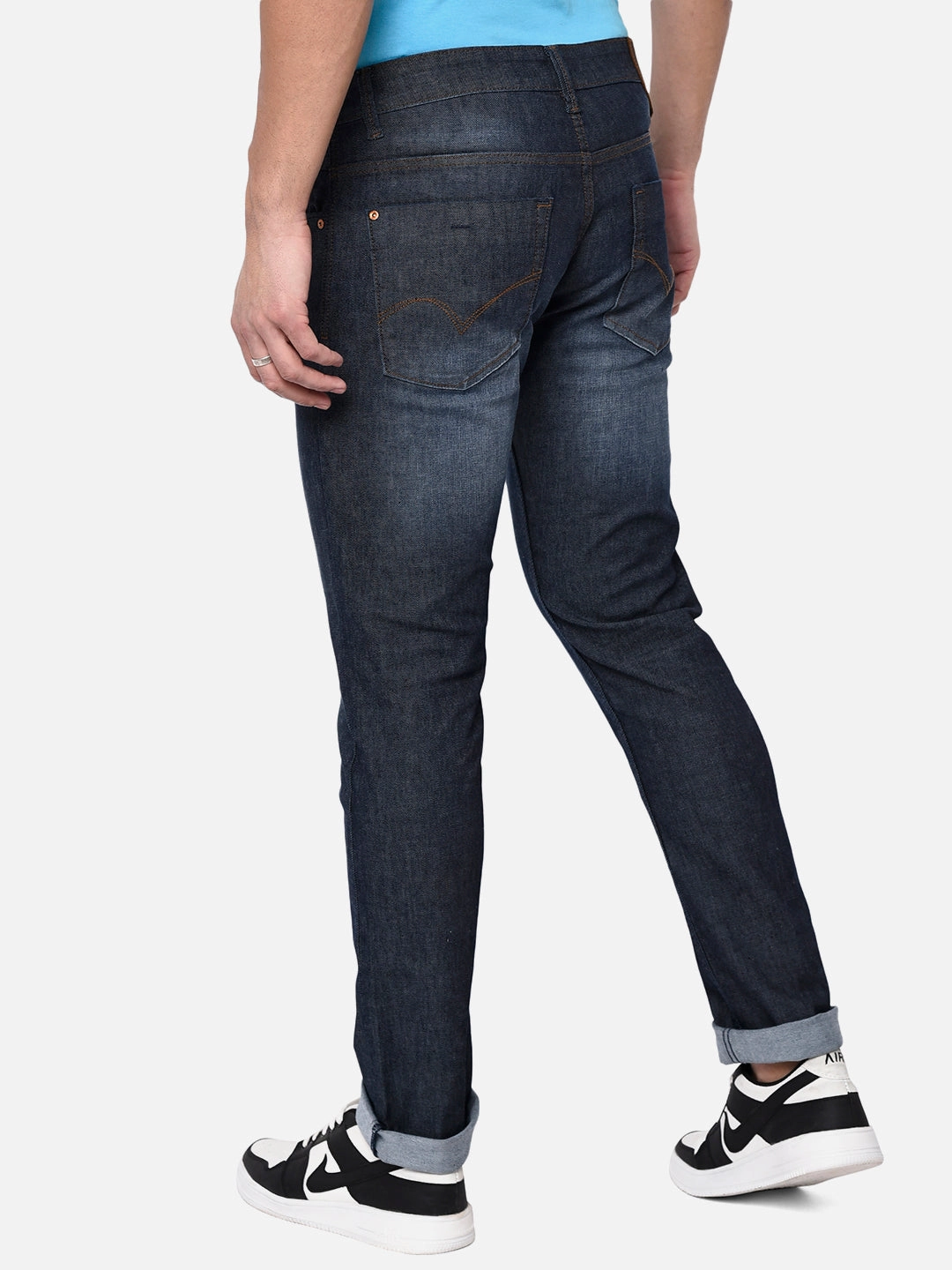 Mid Blue Washed Slim Fit Jeans | JadeBlue