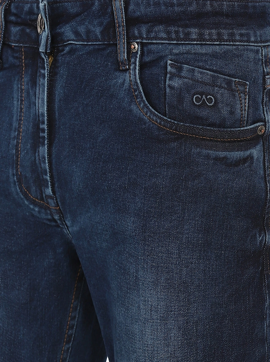 Mid Blue Washed Slim Fit Jeans | JadeBlue