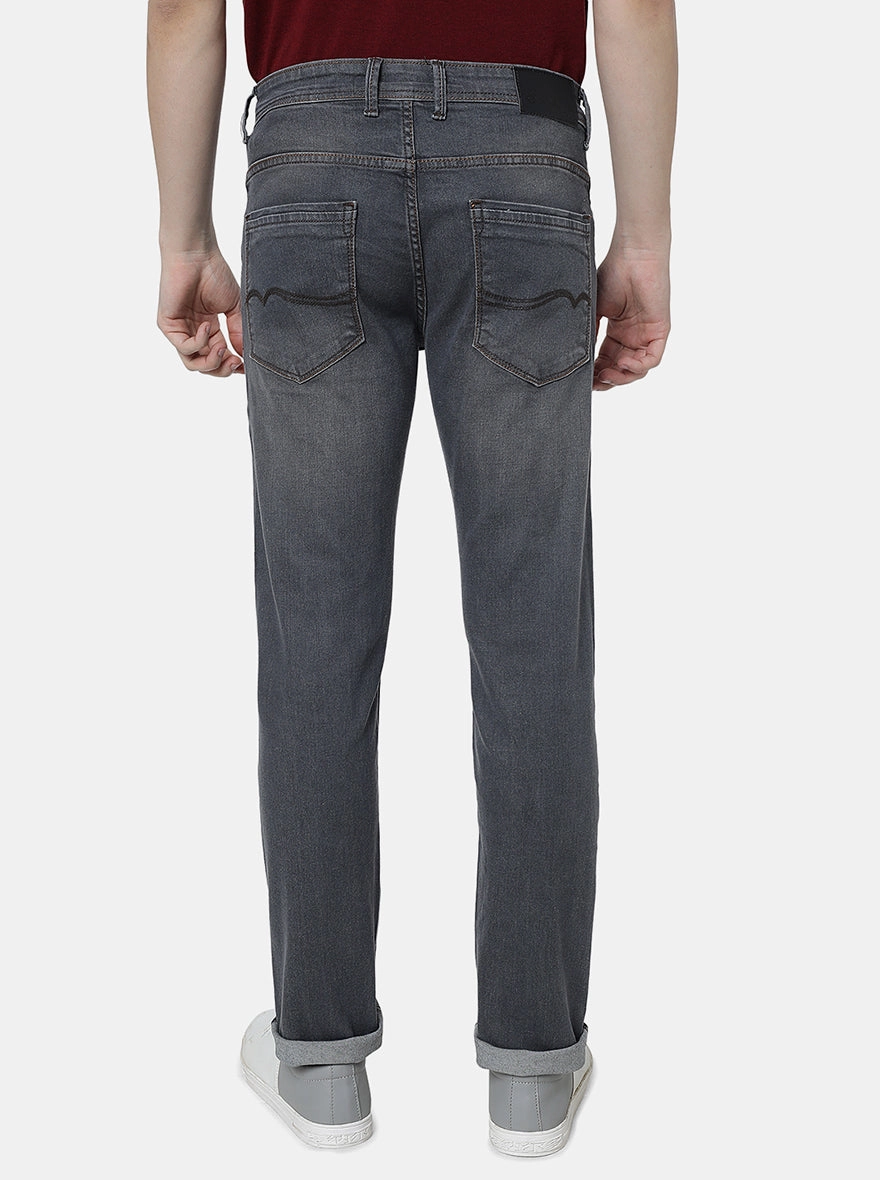 Mid Grey Washed Slim Fit Jeans | Greenfibre