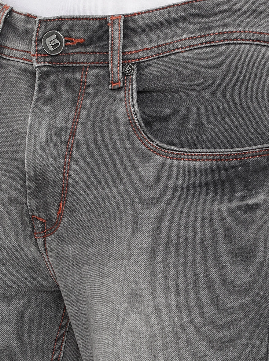 Midnight Grey Washed Slim Fit Jeans | Greenfibre