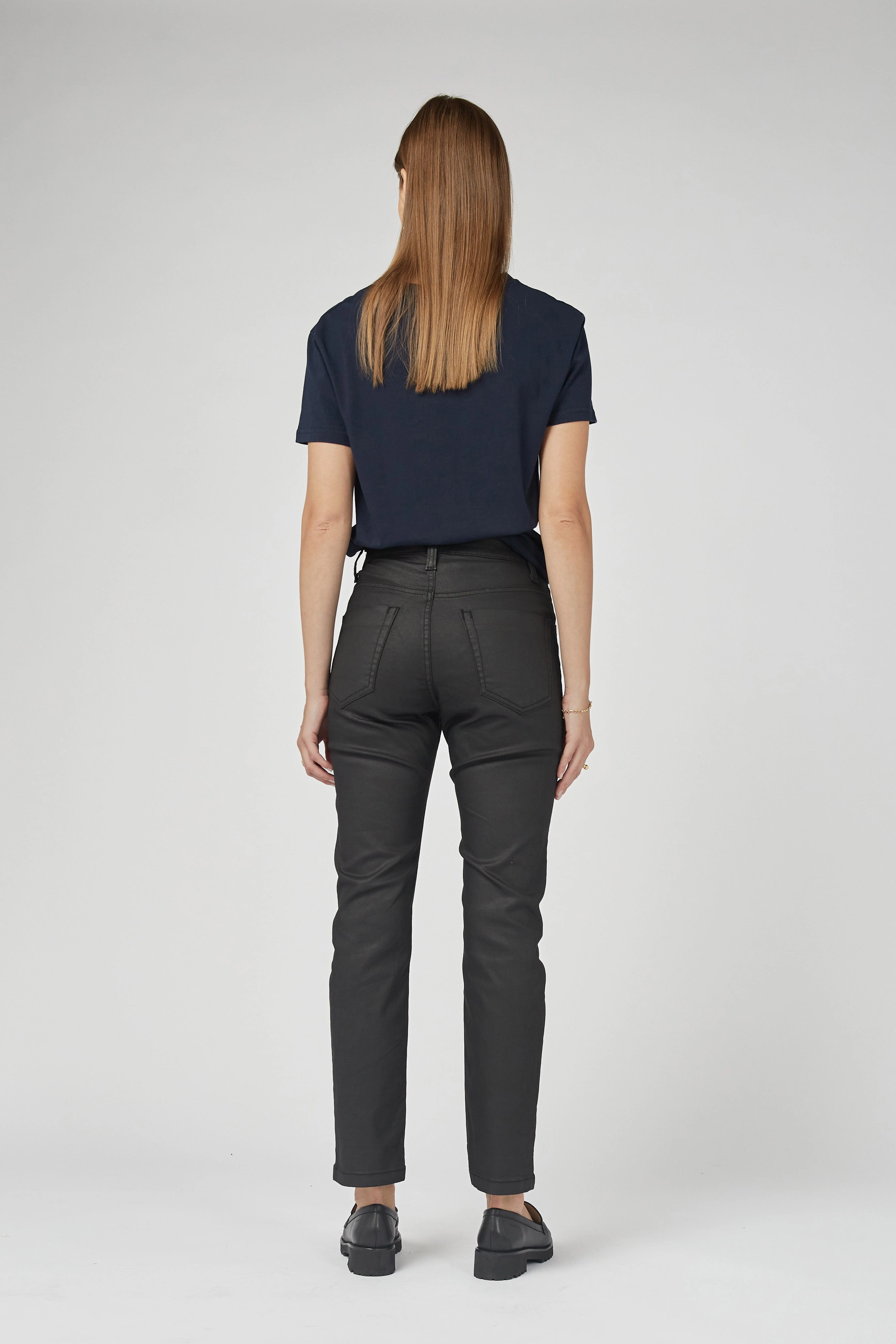 Mika Coated Denim Straight Leg Jeans