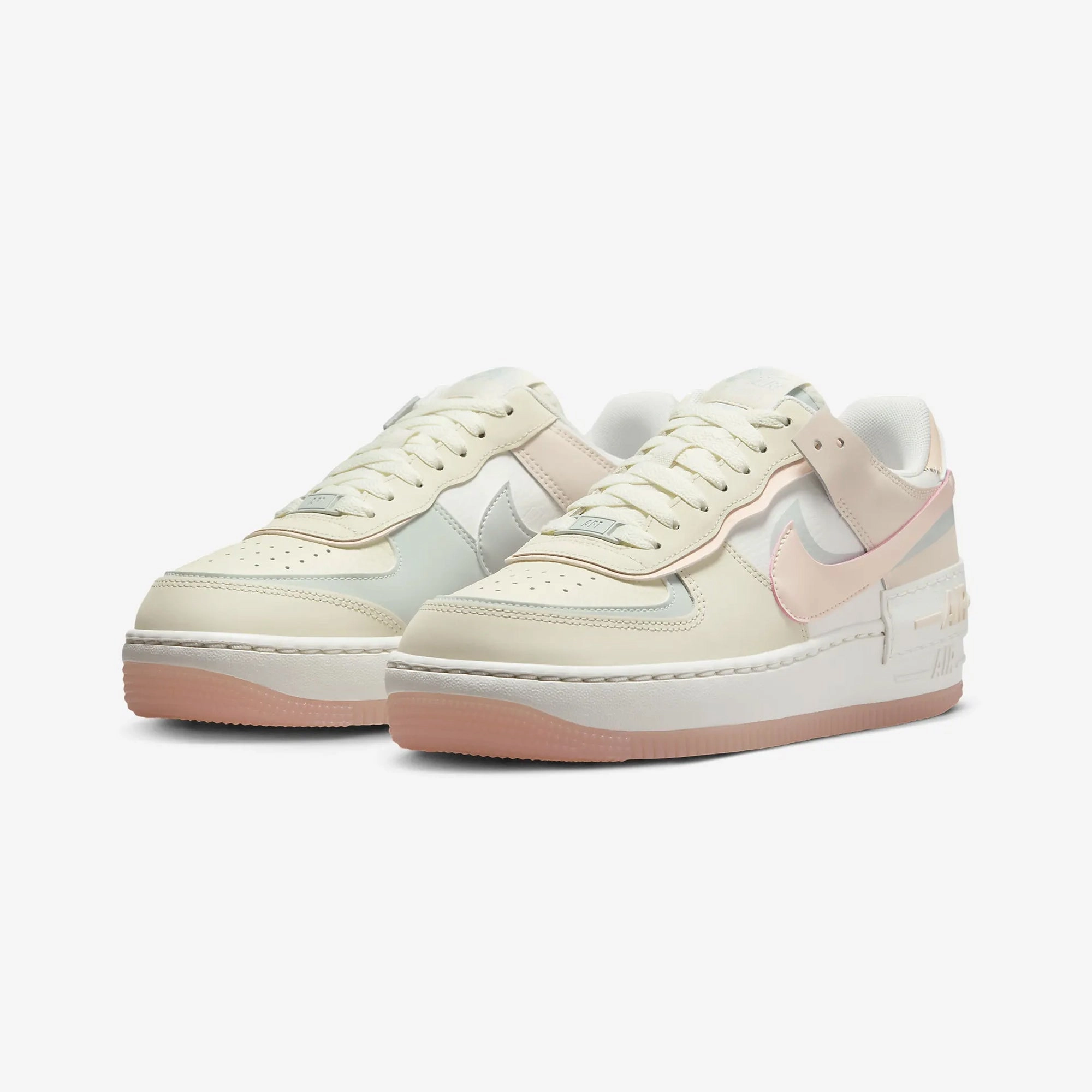 NIKE | AIR FORCE 1 SHADOW { COCONUT MILK/LIGHT SILVER/SAIL/CRIMSON TINT