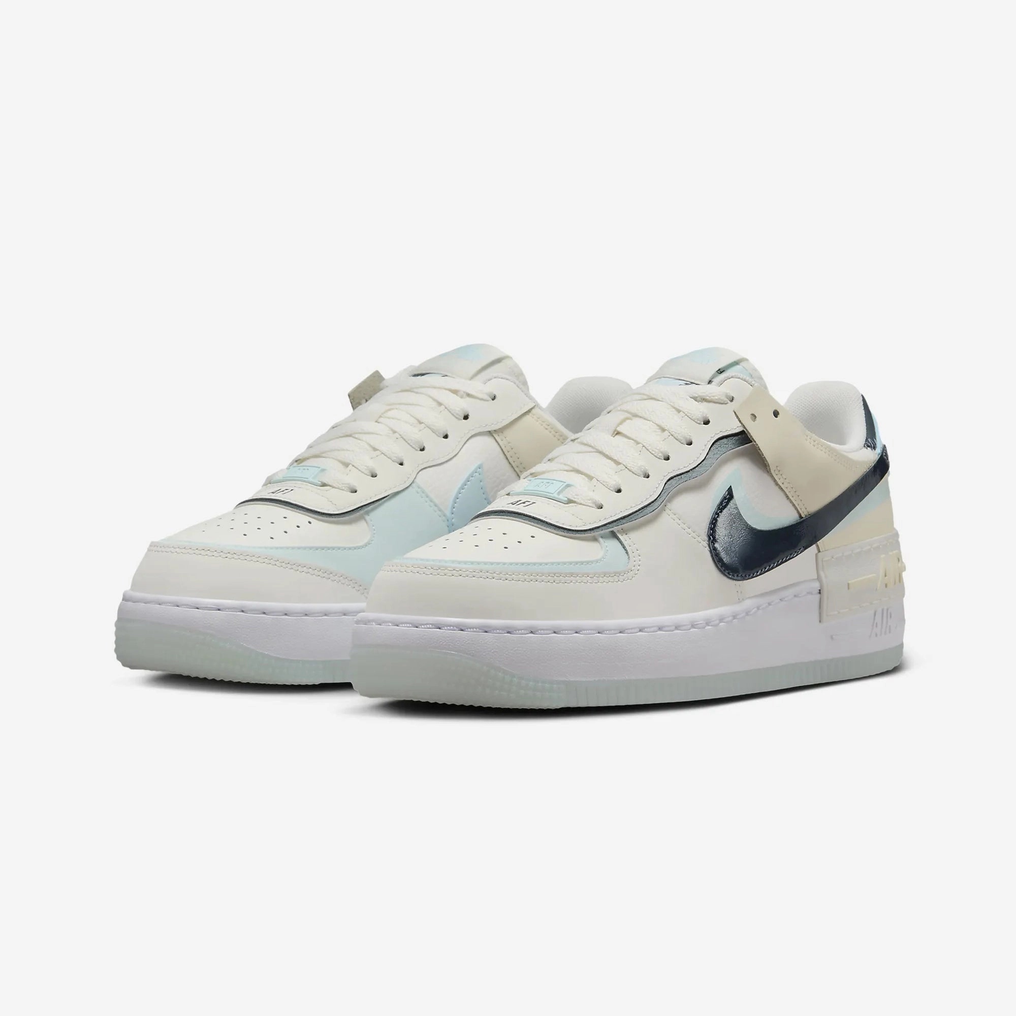 NIKE | AIR FORCE 1 SHADOW { SAIL/ARMORY NAVY-GLACIER BLUE