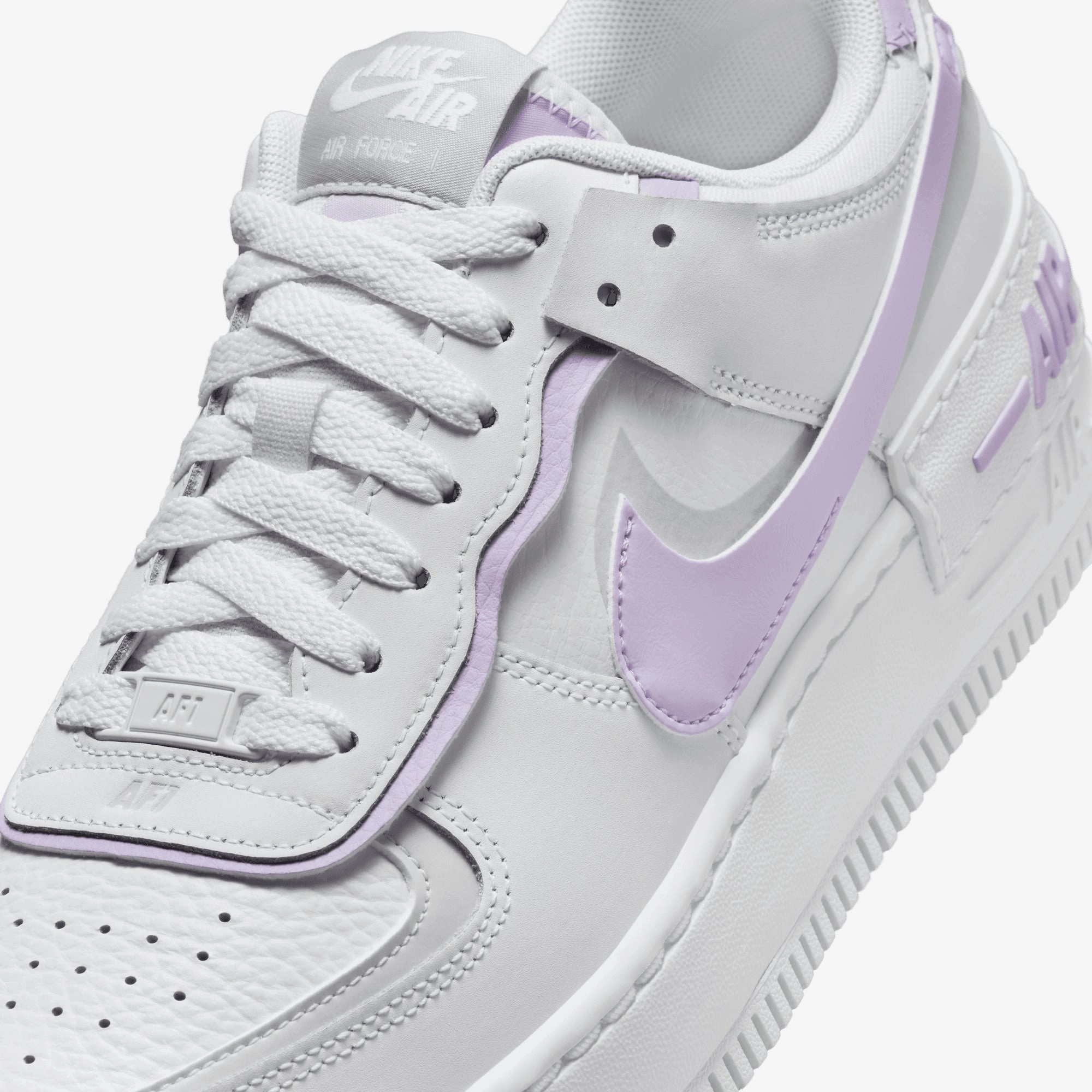 NIKE | AIR FORCE 1 SHADOW { WHITE/LILAC BLOOM-PHOTON DUST-WHITE
