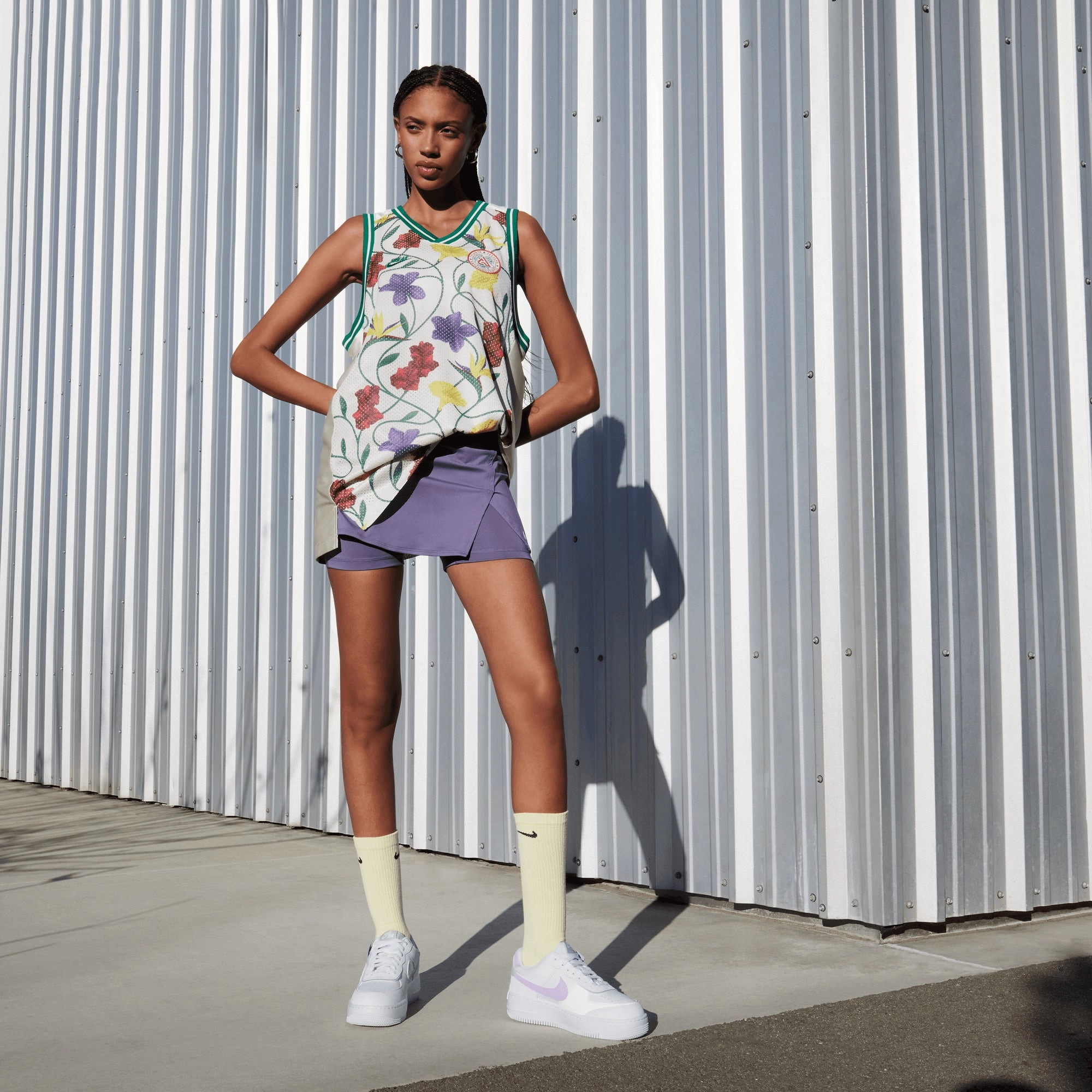 NIKE | AIR FORCE 1 SHADOW { WHITE/LILAC BLOOM-PHOTON DUST-WHITE