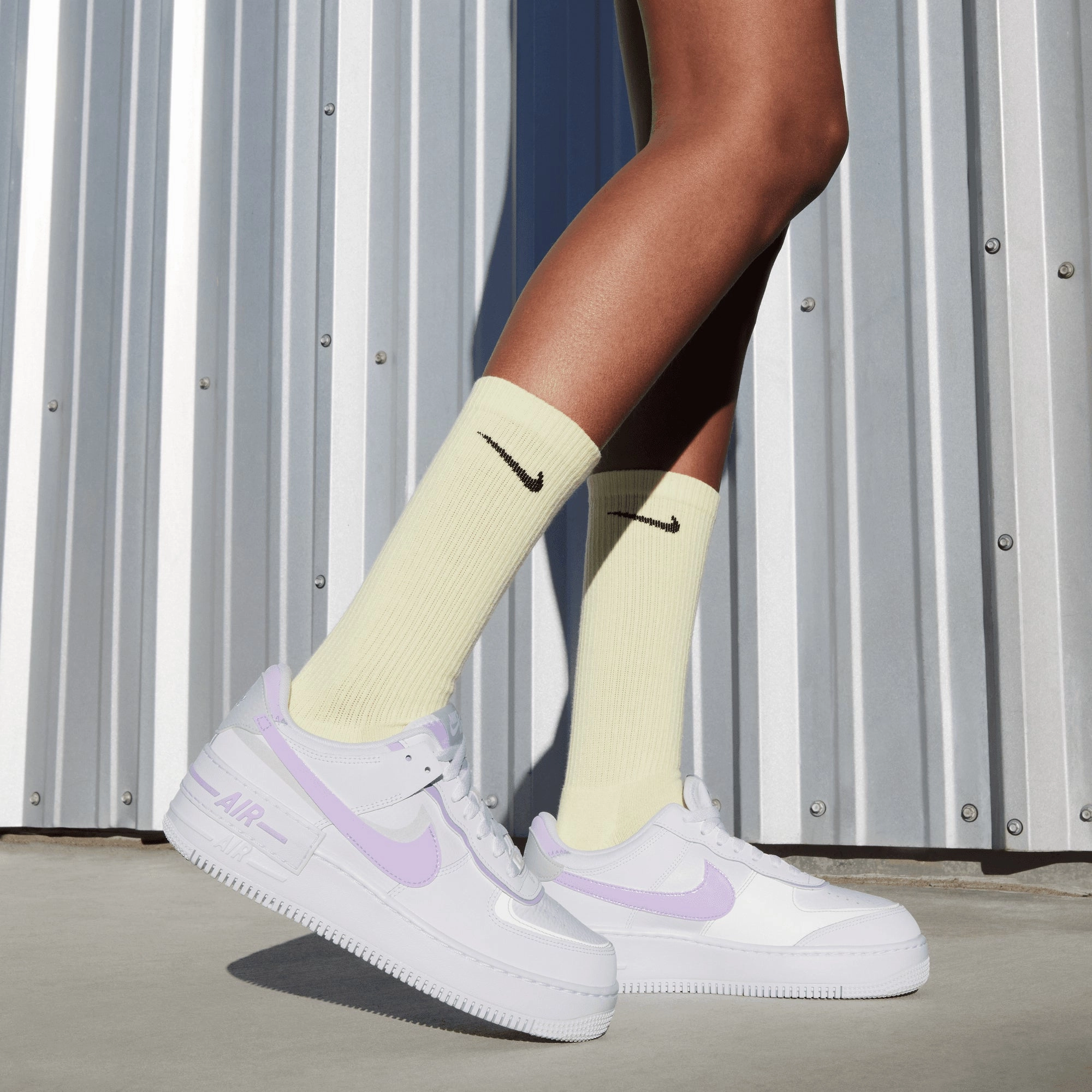 NIKE | AIR FORCE 1 SHADOW { WHITE/LILAC BLOOM-PHOTON DUST-WHITE