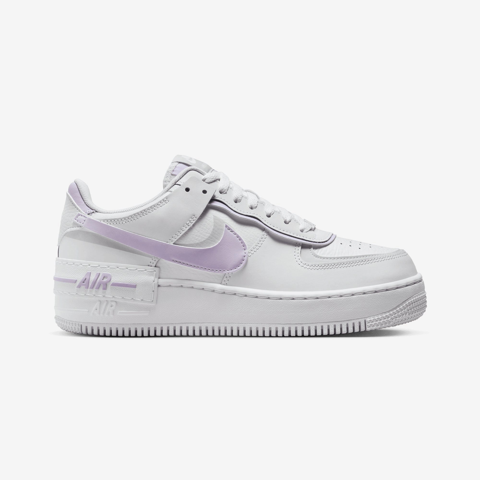 NIKE | AIR FORCE 1 SHADOW { WHITE/LILAC BLOOM-PHOTON DUST-WHITE
