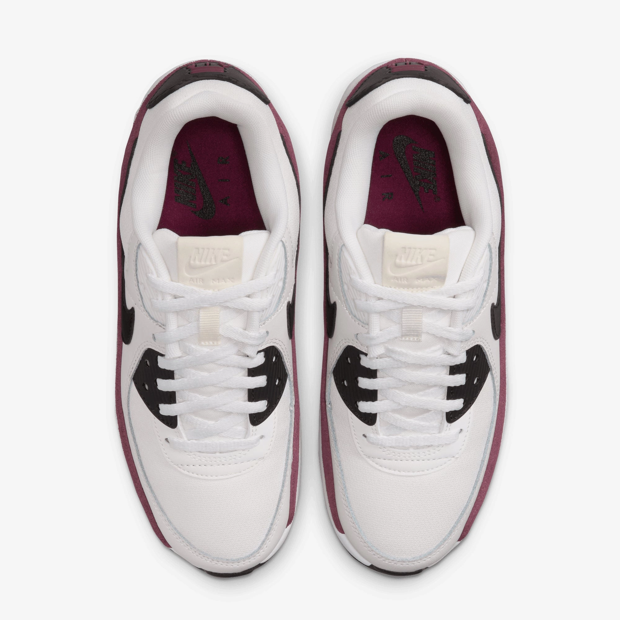 Nike | AIR MAX 90 LV8  { SAIL/BLACK-NIGHT MAROON-PHANTOM
