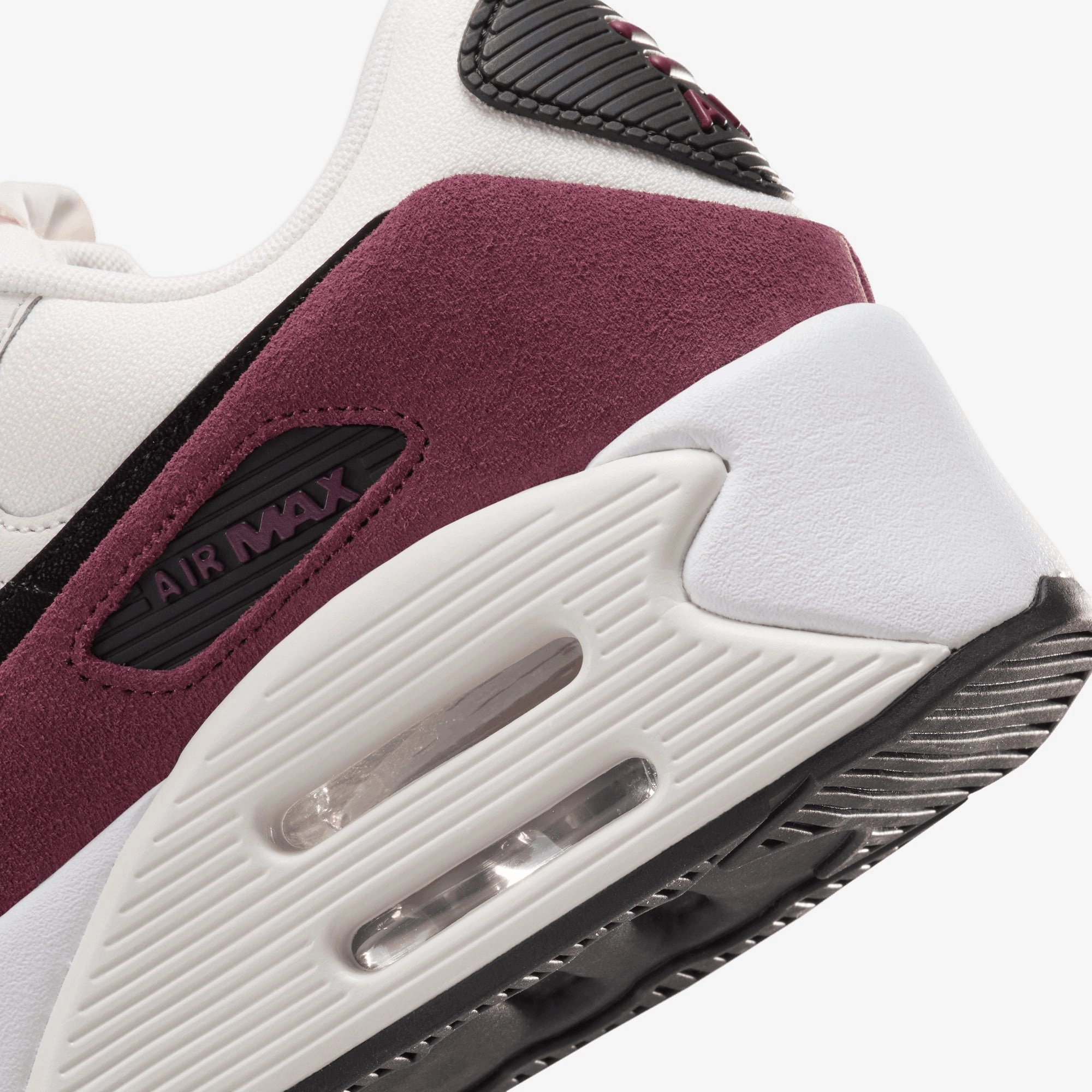 Nike | AIR MAX 90 LV8  { SAIL/BLACK-NIGHT MAROON-PHANTOM