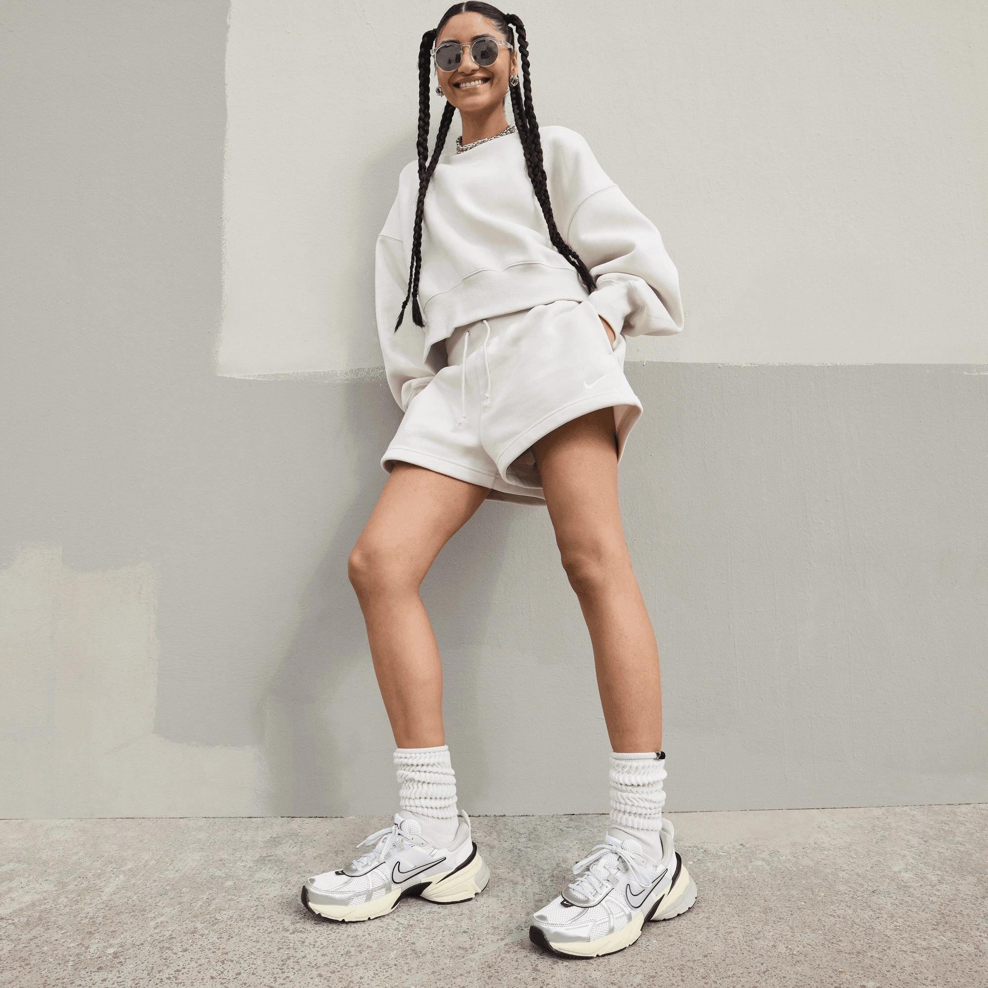 NIKE | V2K RUN { SUMMIT WHITE/METALLIC SILVER