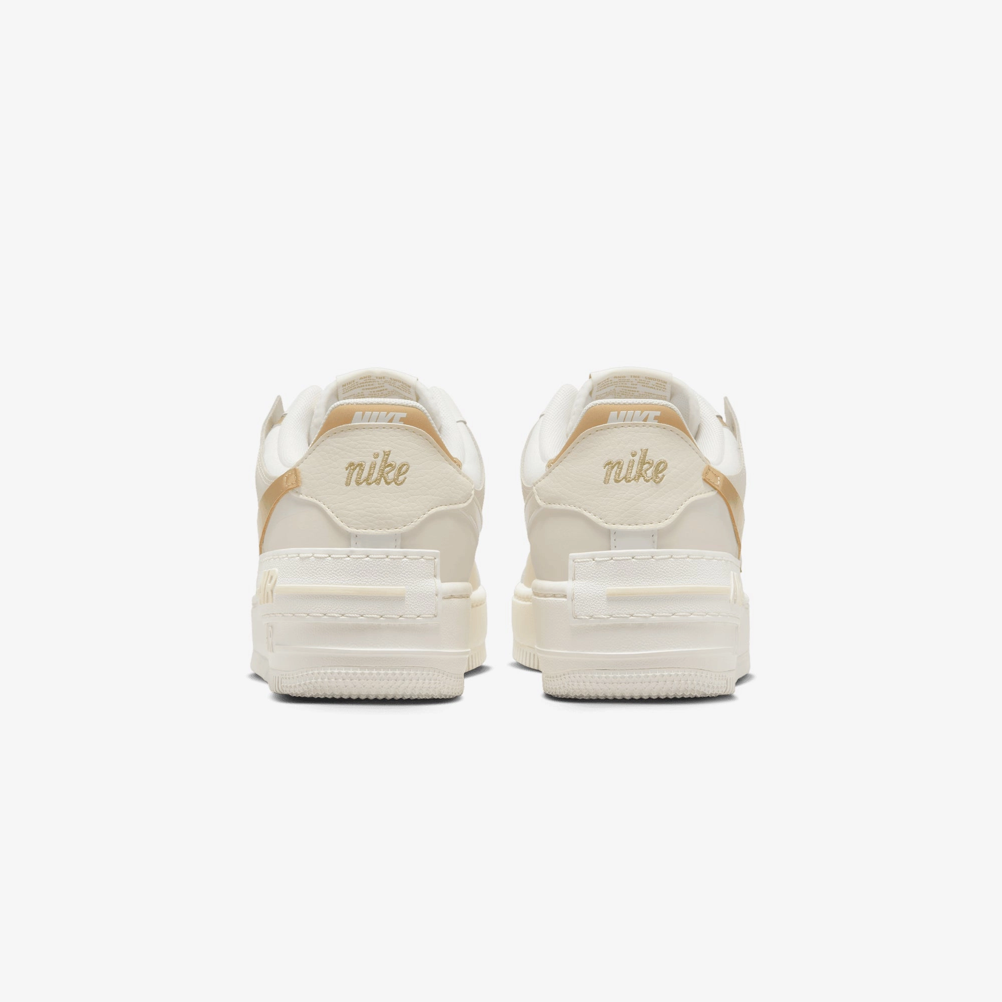 NIKE | WMNS'S AIR FORCE 1 SHADOW { SAIL/METALLIC GOLD-COCONUT MILK