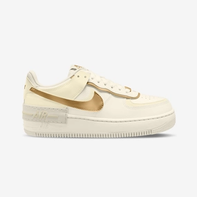NIKE | WMNS'S AIR FORCE 1 SHADOW { SAIL/METALLIC GOLD-COCONUT MILK