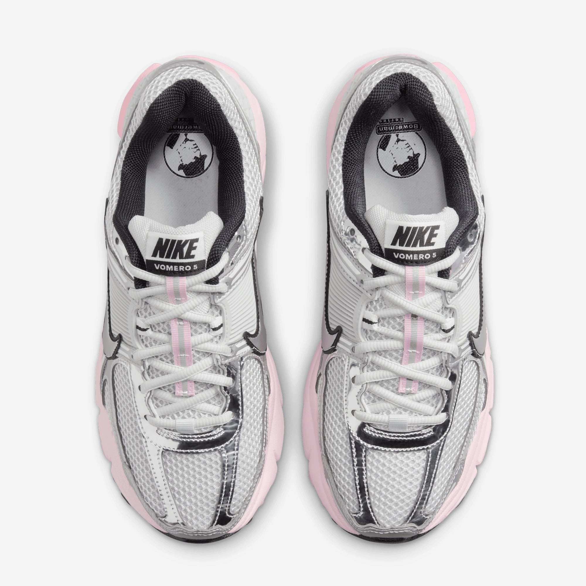 Nike | ZOOM VOMERO 5  { PHOTON DUST/METALLIC SILVER-PINK FOAM