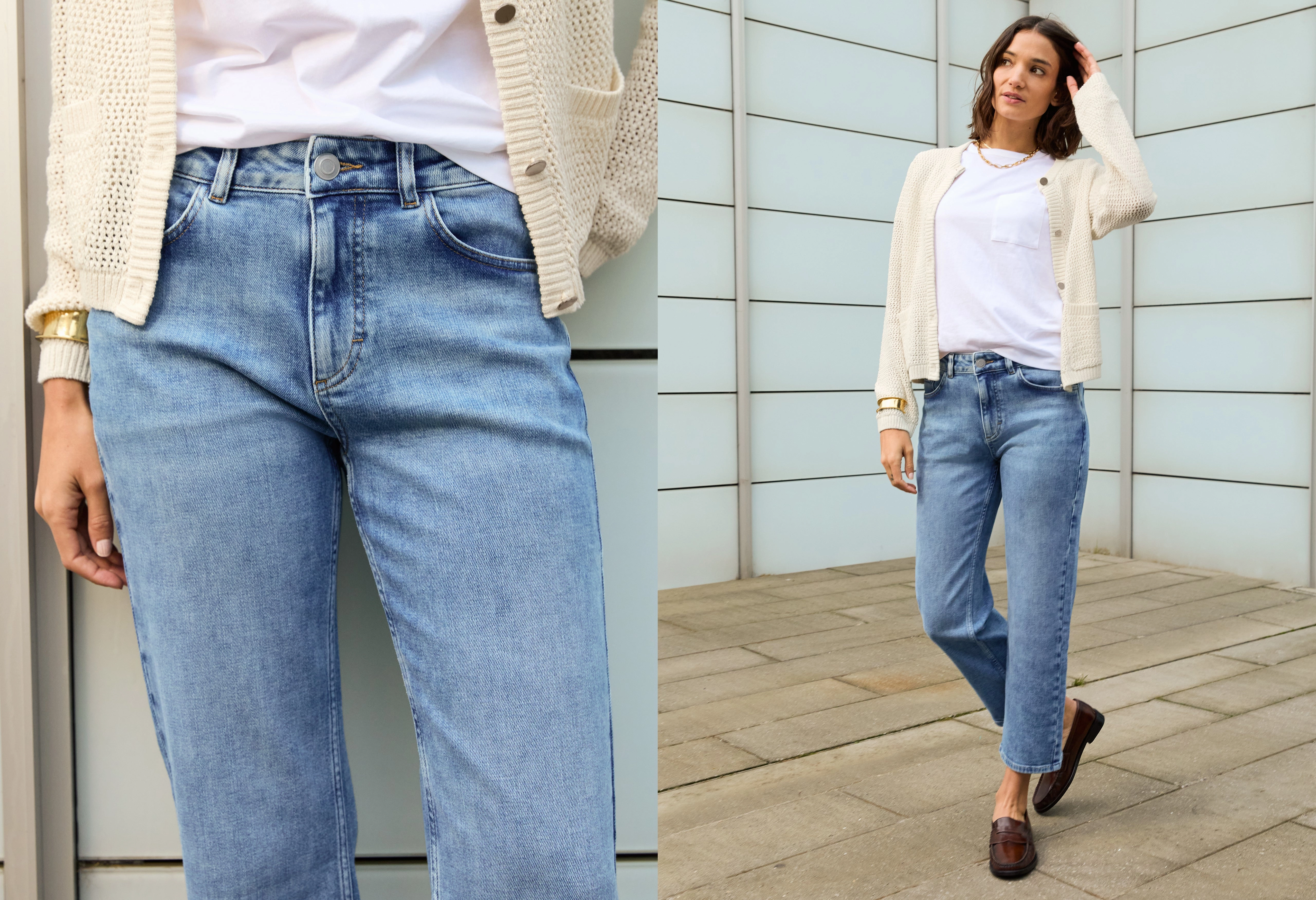 Nola Organic Cotton Stretch Crop Straight Leg Jeans