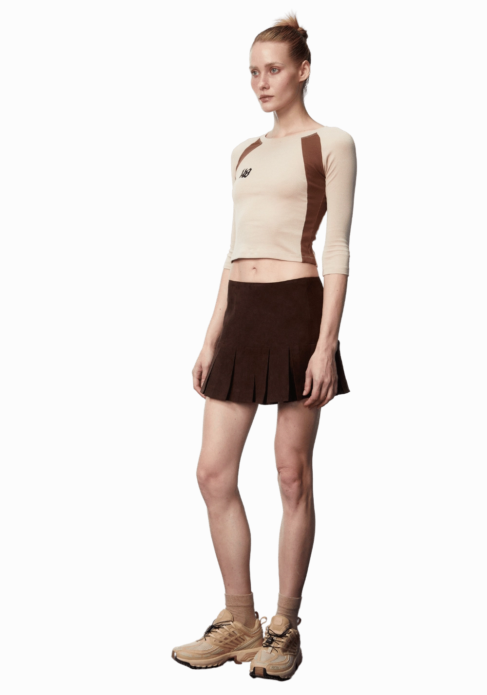 Raglan Sleeves Cropped Shirt