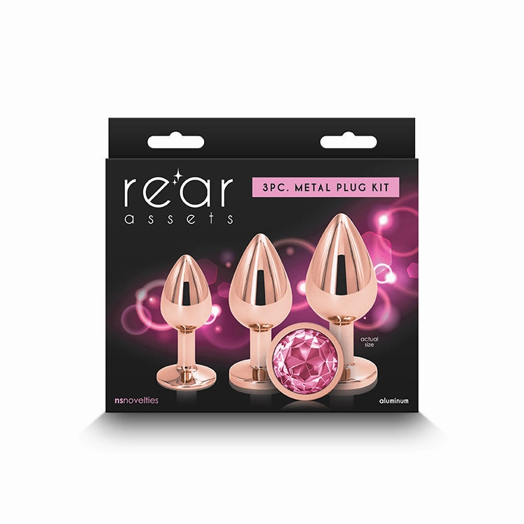 Rear Assets 3pc Rose Gold Anal Training Kit