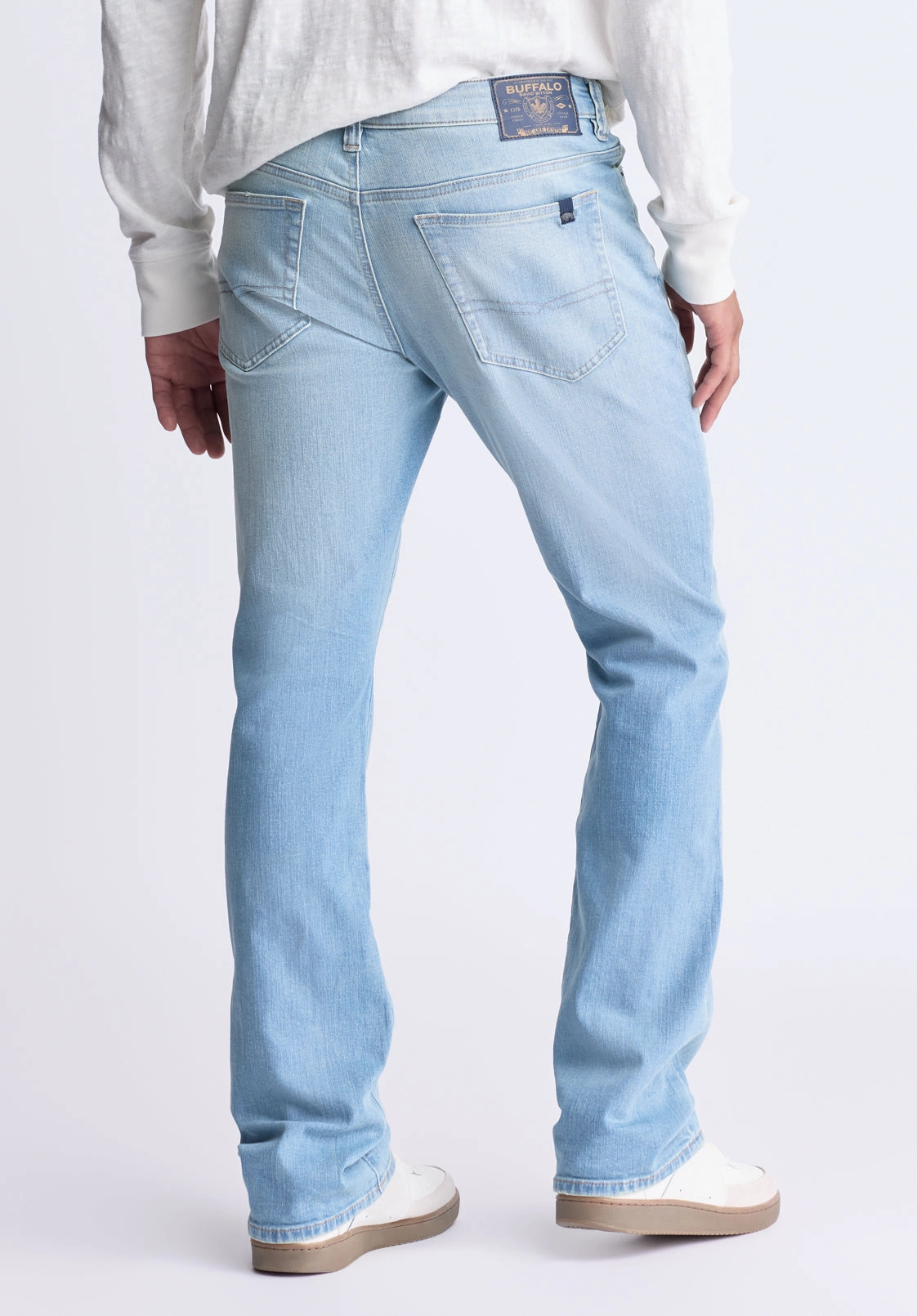 Relaxed Boot Game Men's Vintage Feel Jeans, Light Blue - BM26002