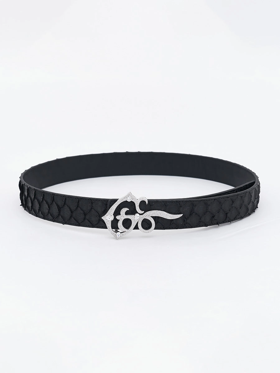 Rhinestone-Embellished Belt