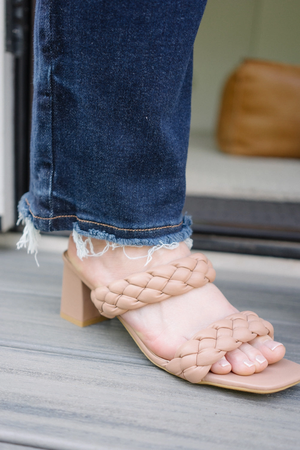 Selena Mid Rise Straight Leg with Fray Hem - PLUS