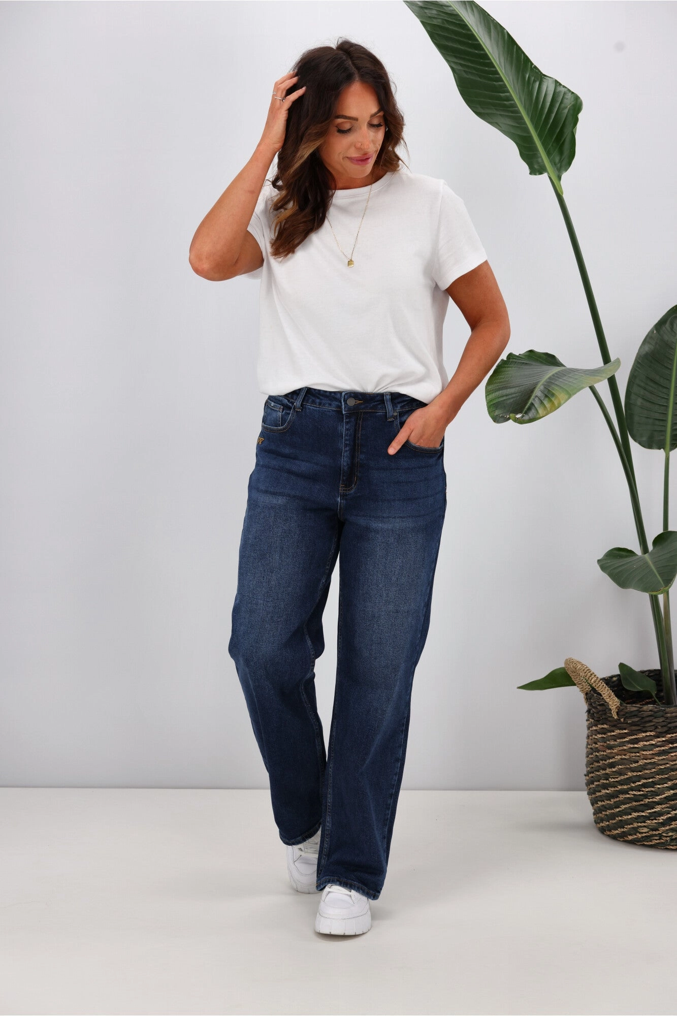 Shine On Label Atlas Relaxed Fit Jean Indigo