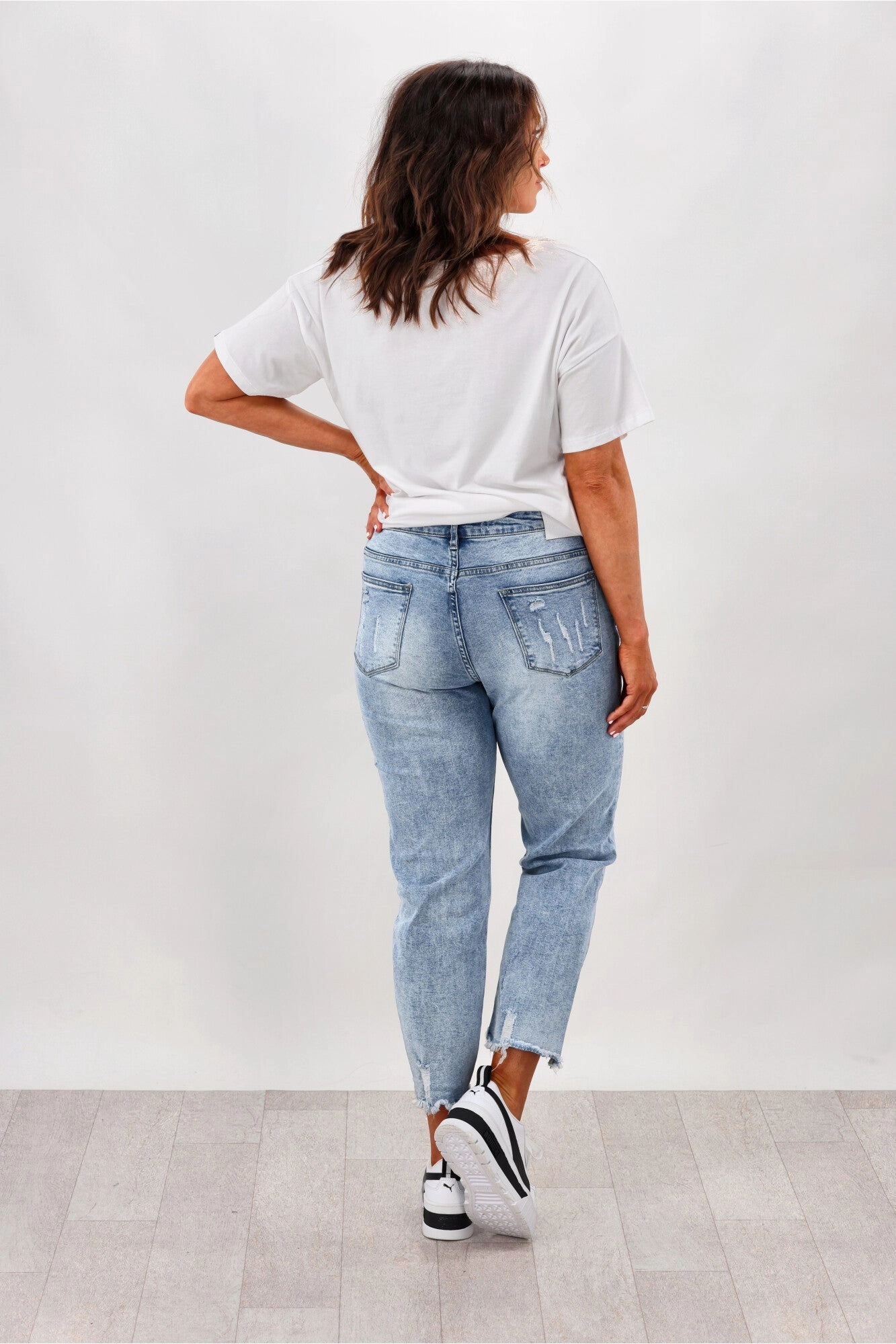 Shine On Label Orlando Boyfriend distressed Jean