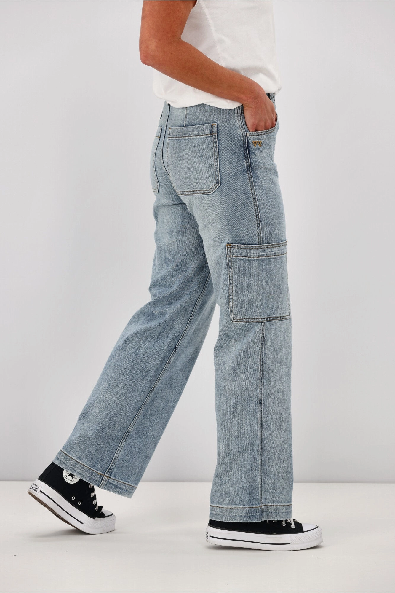 Shine On Label Romeo Cargo Pocket Jean