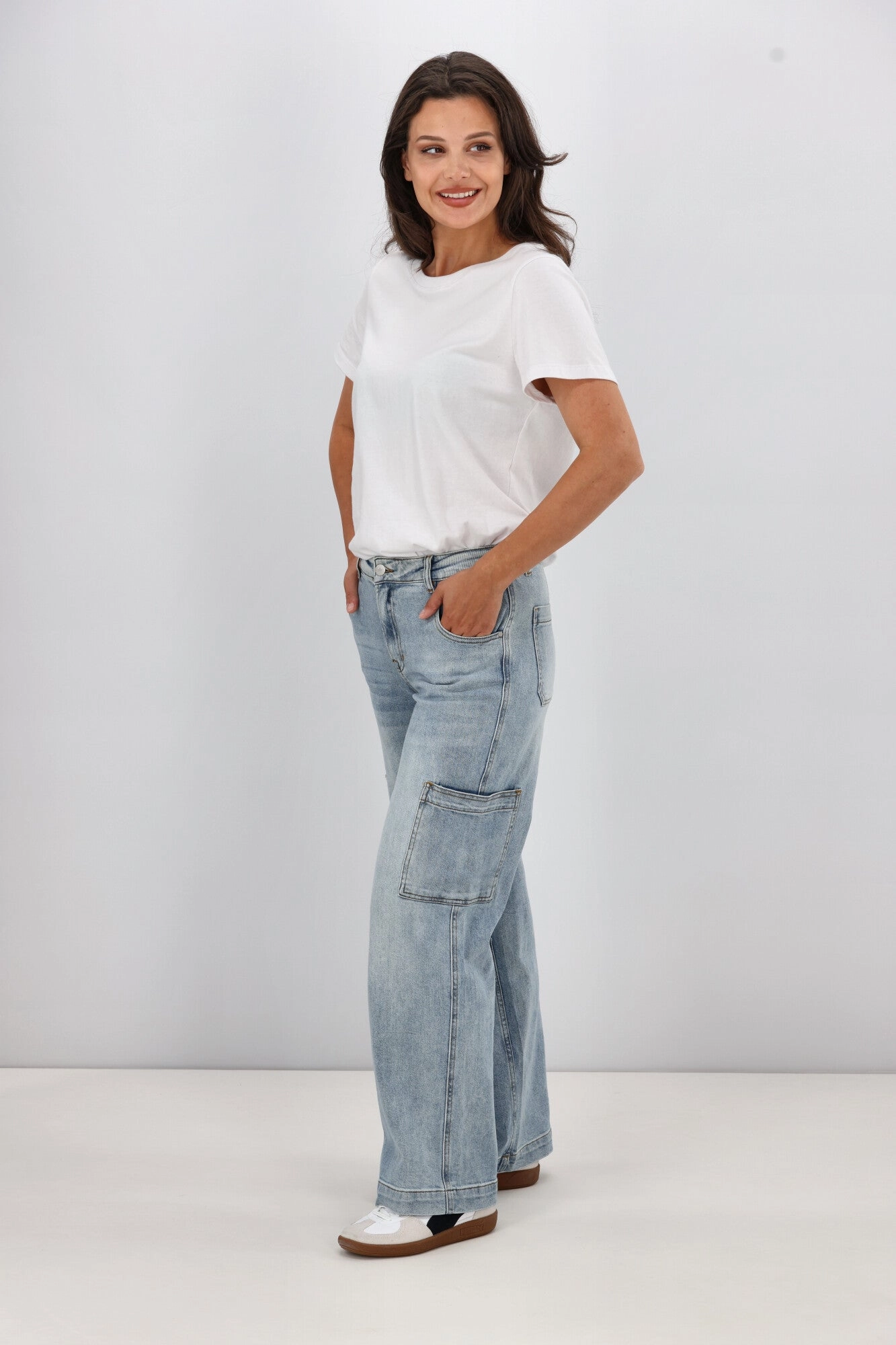 Shine On Label Romeo Cargo Pocket Jean