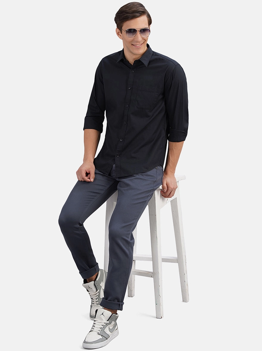 Steel Blue Washed Slim Fit Jeans | JadeBlue