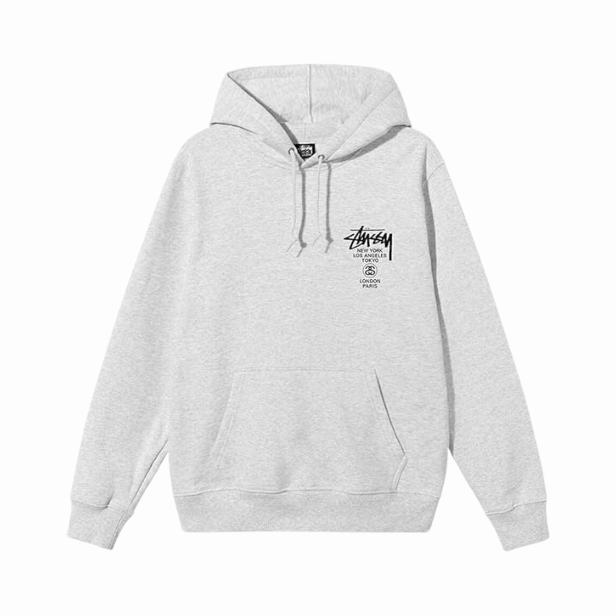 Stüssy World Tour Hoodie Ash Heather