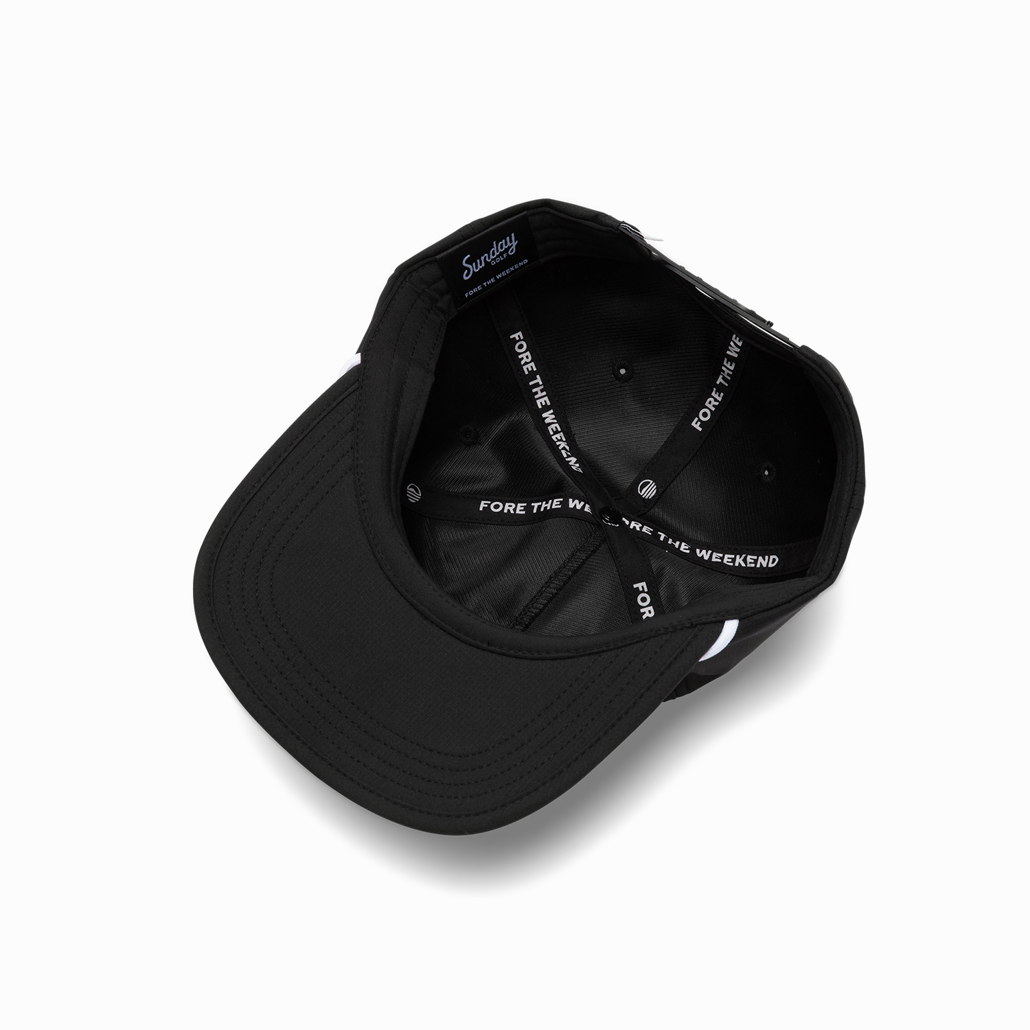 Sunday Golf Sundaze Crushable Rope Hat | Black - White