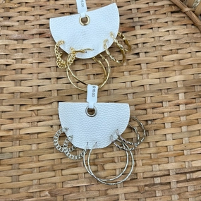 Tex Hoop Earring Set