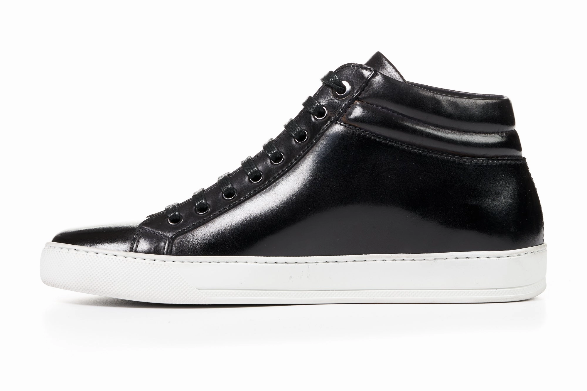The Carter Mid-Top Sneaker - Nero - White Sole