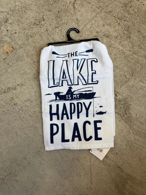 The Lake is My Happy Place Tea Towel