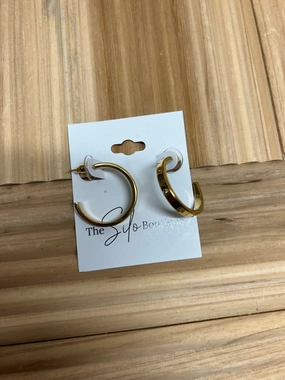 Thin Studded Hoop Earrings