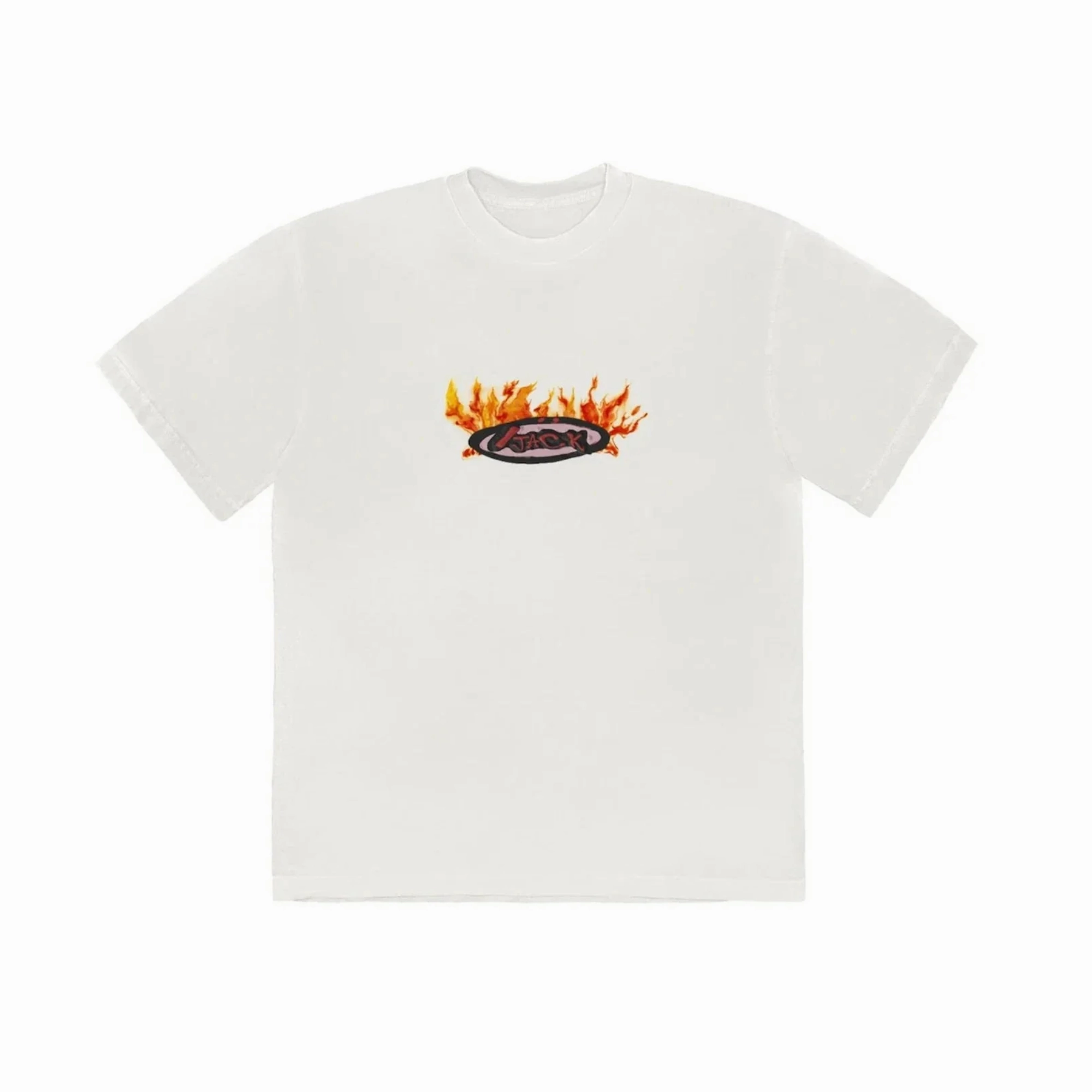 Travis Scott Cactus Jack Flame T-shirt Cream