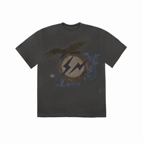 Travis Scott Cactus Jack For Fragment Create T-shirt Washed Black
