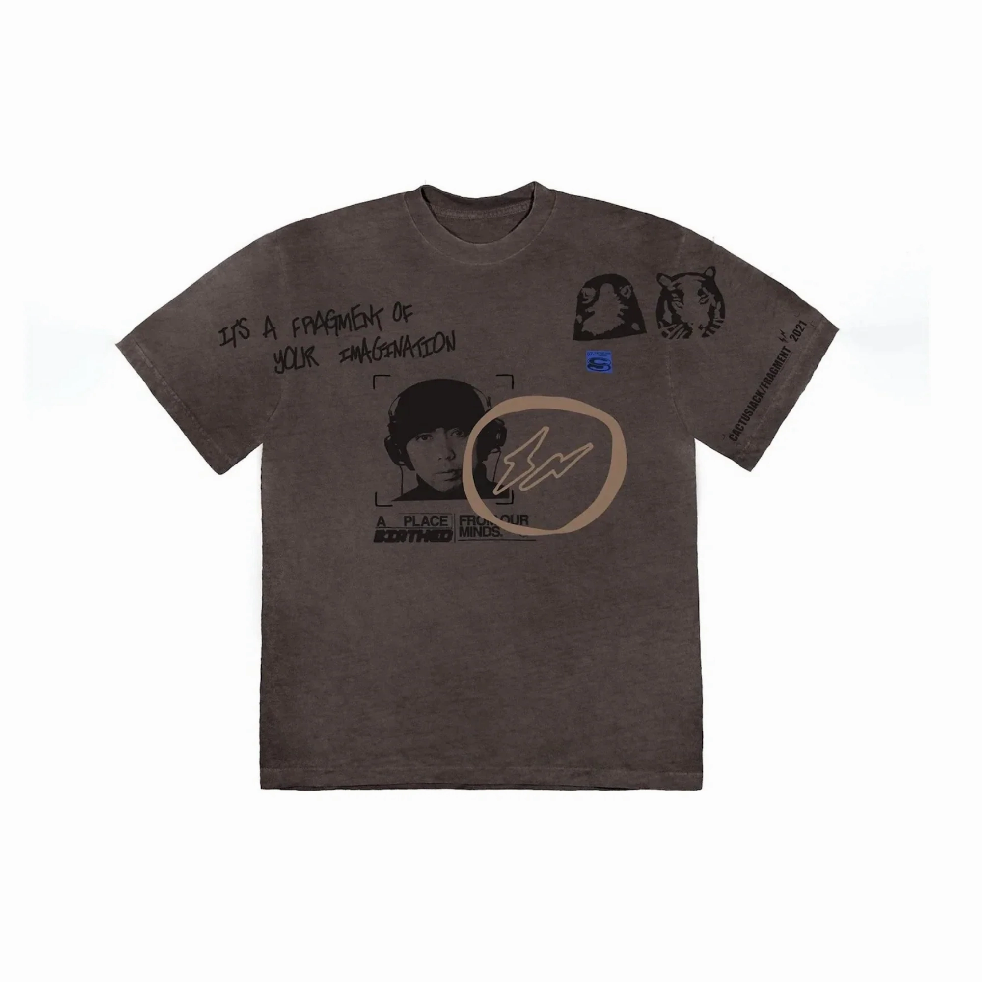 Travis Scott Cactus Jack For Fragment Hiroshi T-shirt Brown Pepper