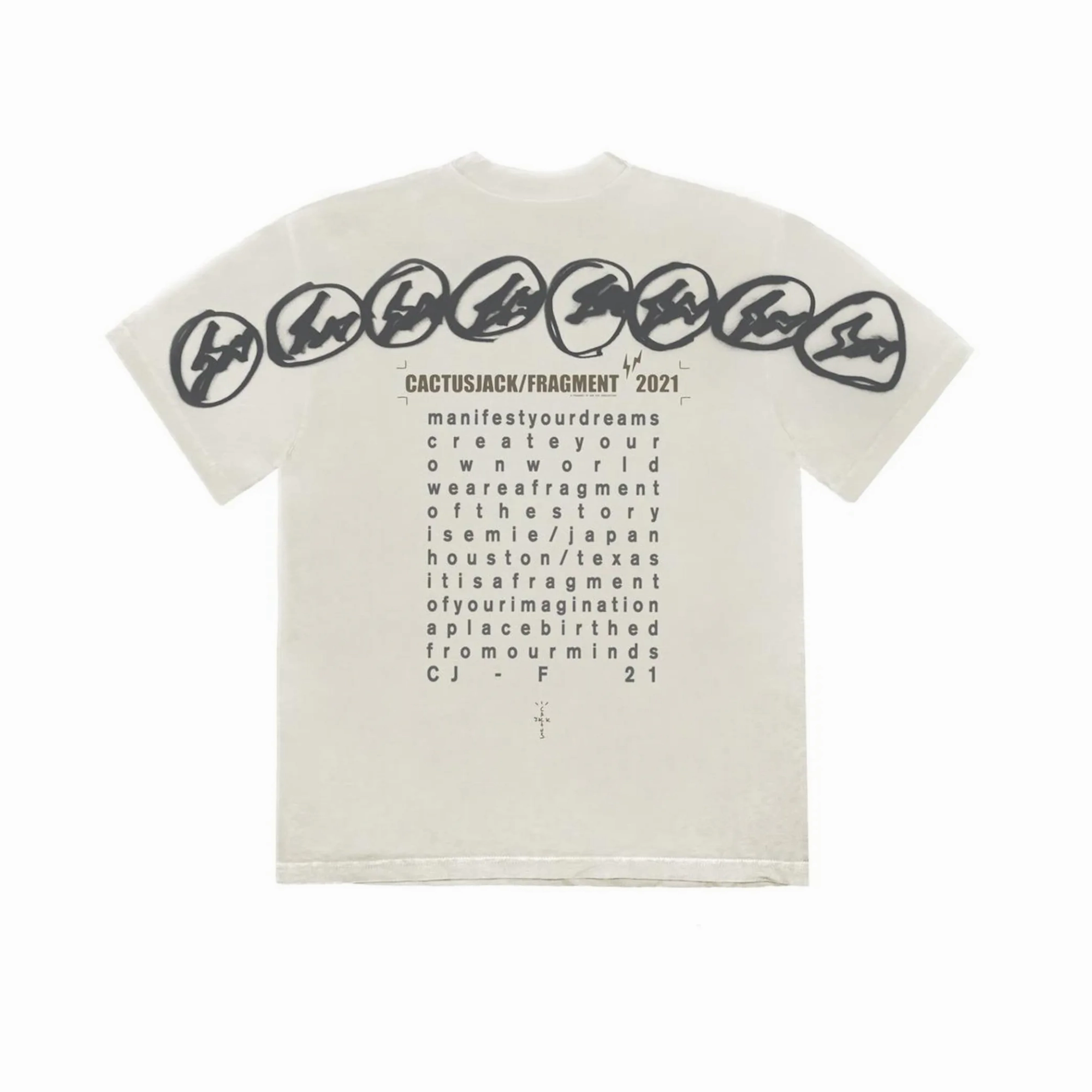 Travis Scott Cactus Jack For Fragment Manifest T-shirt White