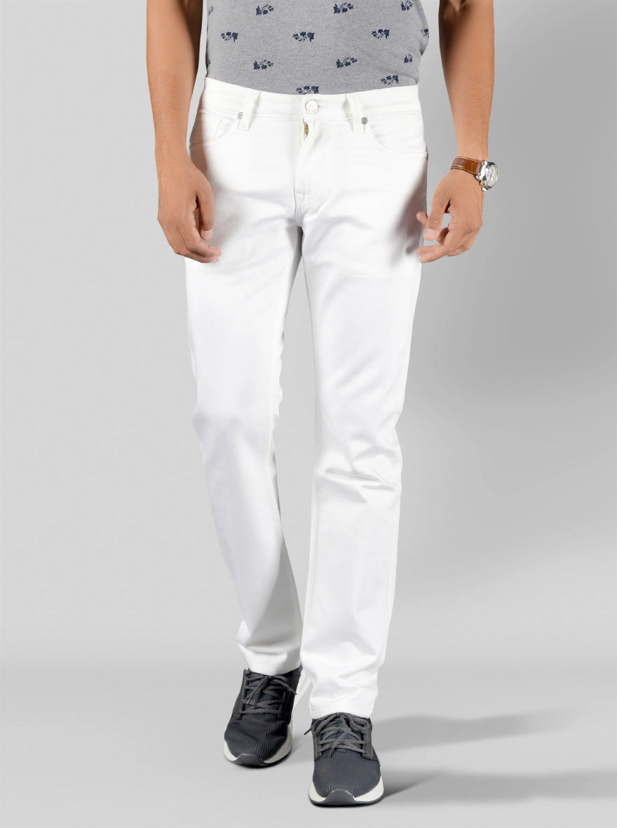 White Slim Fit Jeans | JadeBlue