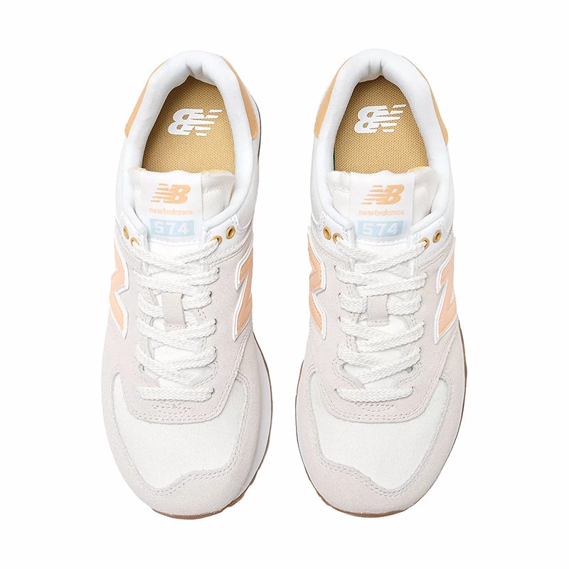 Women's 574 Timberwolf/Alpha Orange