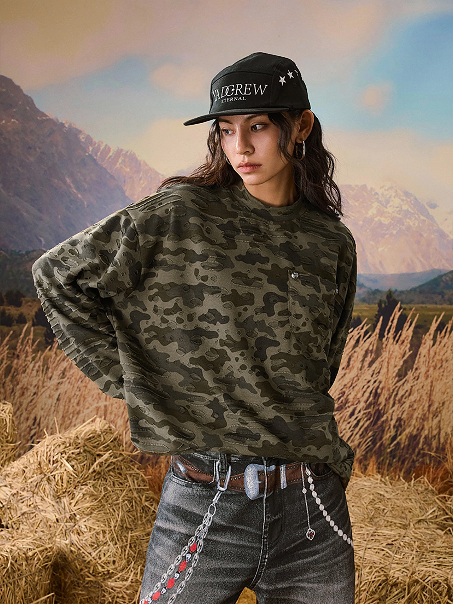 Wormhole Camouflage Pocket Long Sleeve