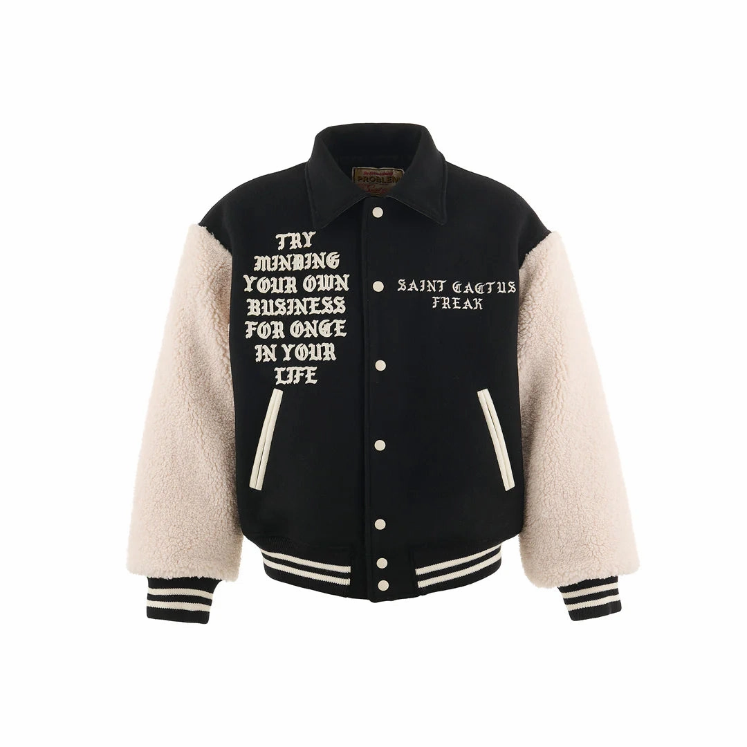 X CPFM Varsity Jacket Lma Black