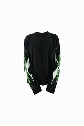X Fake Two Piece Waffle Stitching Long Sleeve Shirt