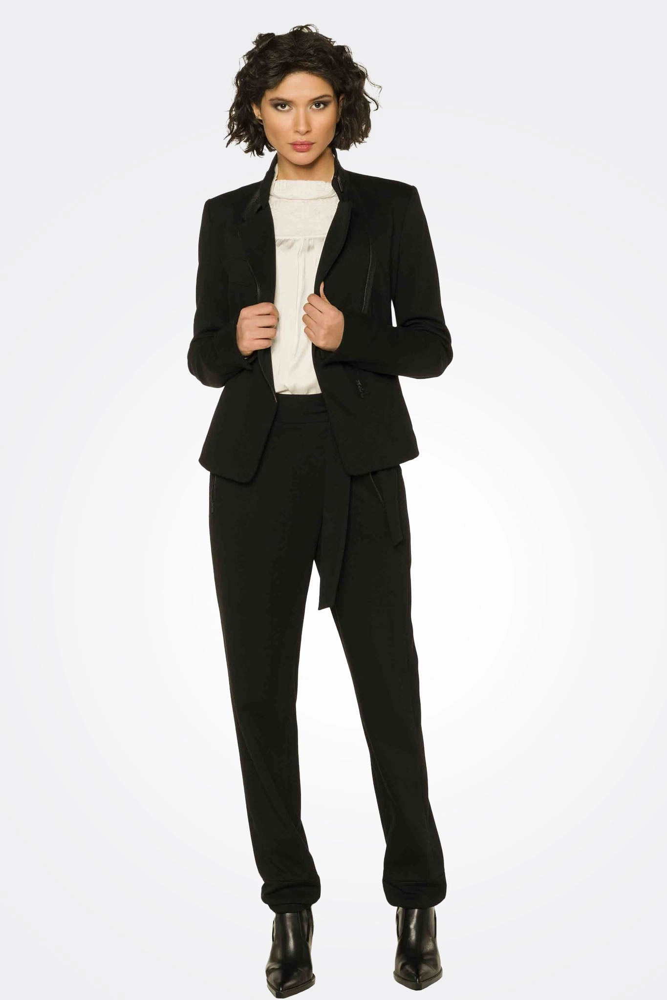 Zip Detail Jacket - Black